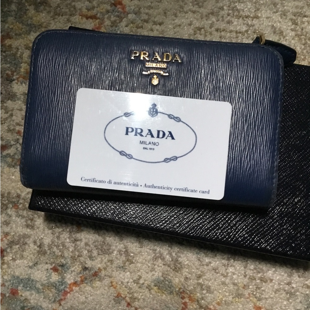 Prada Blue Leather Wallet - Picture 6 of 14